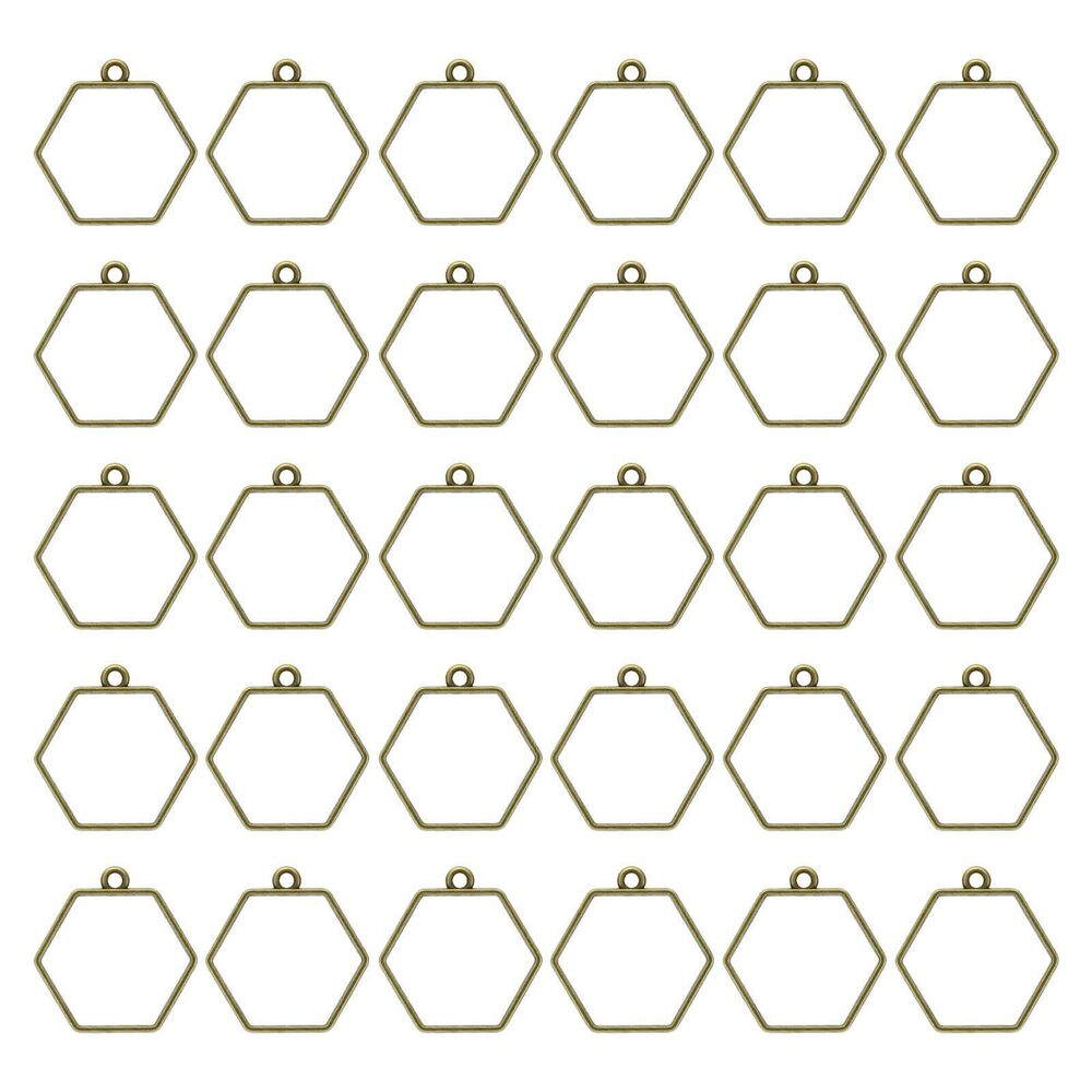 7198 50pcs Open Bezels, Resin Bezels Pendants Mold Open Back Bezels